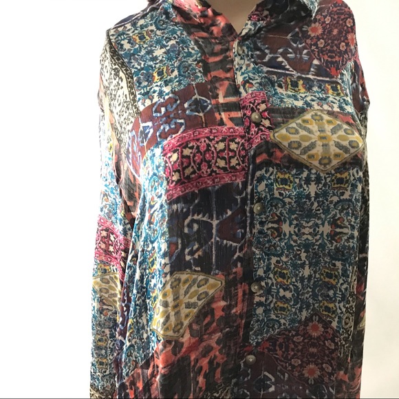 ASOS Women’s Button Down Top Size M Long Sleeve - Picture 2 of 7